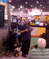 Fred Ginsburg explains about lavaliers at NAB.