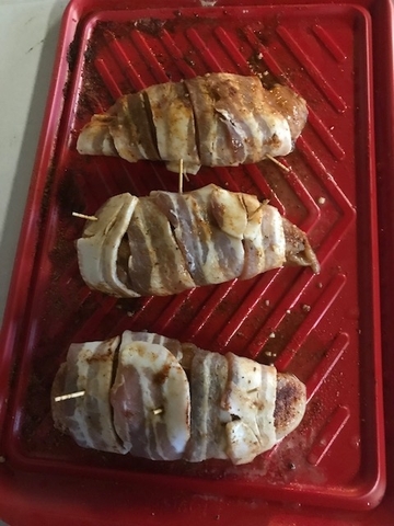 bacon chicken raw